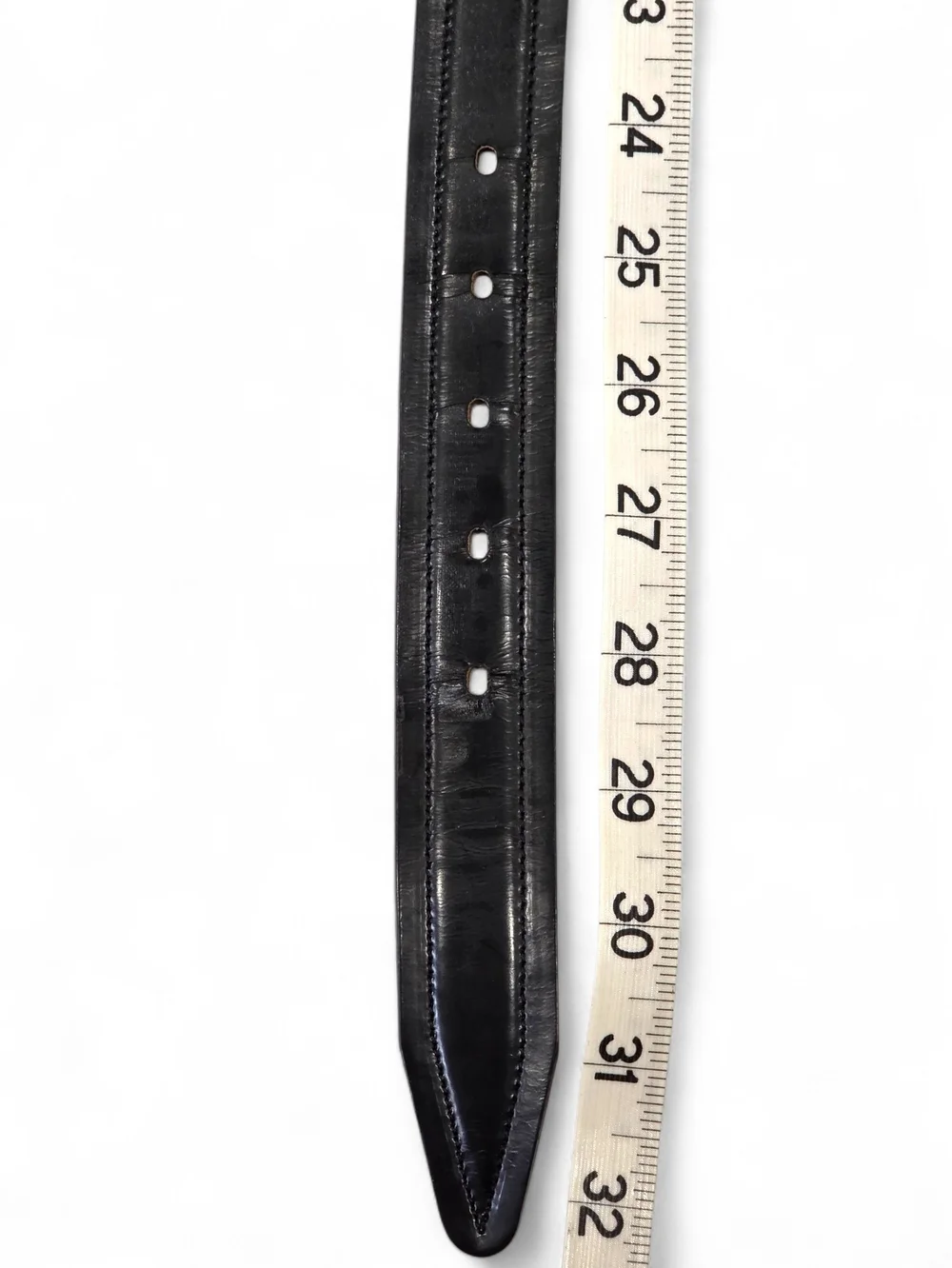 Banana Republic Black Genuine Leather Skinny Belt - Made in Italy - XS